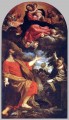 La Vierge apparaît à St Luc et Catherine Baroque Annibale Carracci